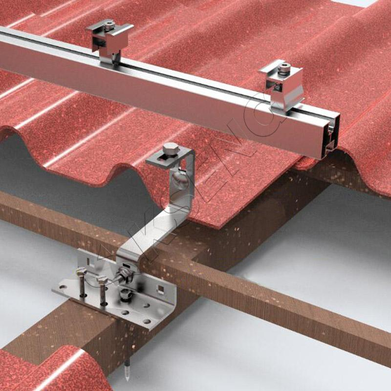 Aluminum Photovoltaic Kit Tile Roof Solar Mounting Brackets