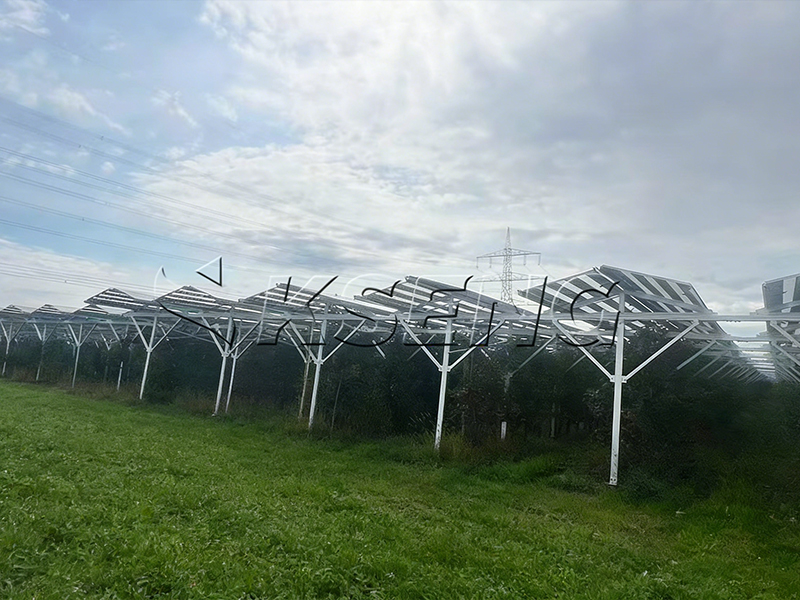 High-efficiency agrivoltaic mounting system in French agrivoltaic project