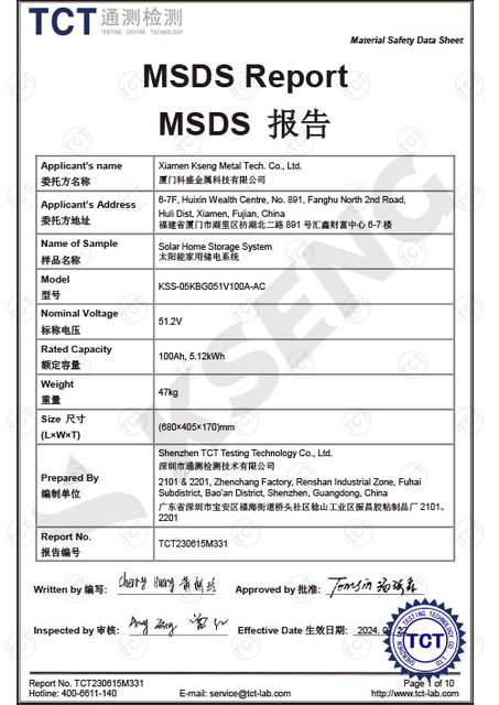 KSS-05KBG051V100A-AC MSDS