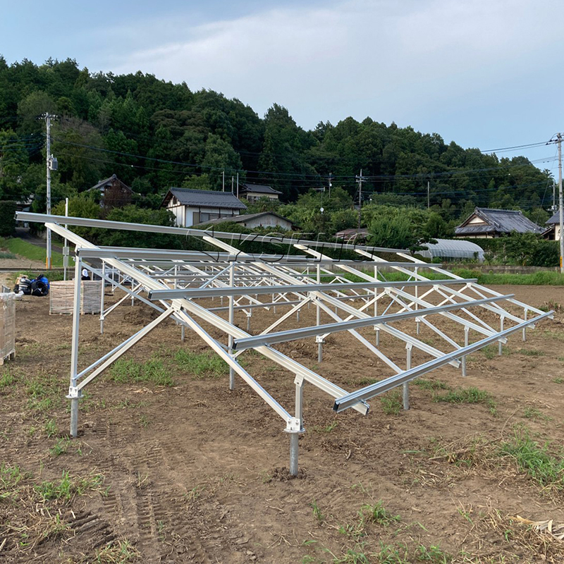 Prefabricated solar racking installation for fast construction