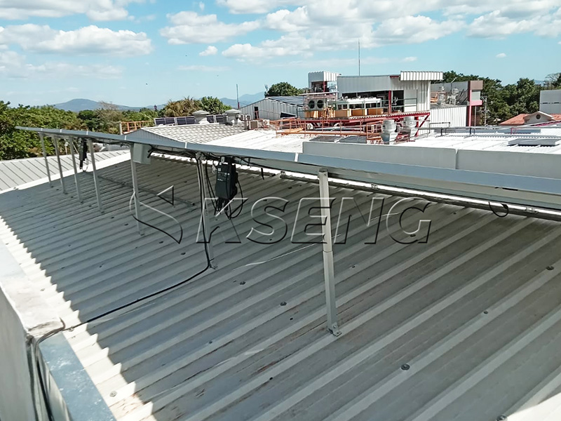 Metal roof solar installation