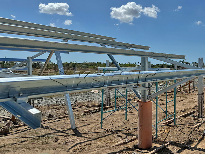 Solar Ground Racking System Ground mounted solar racking system made of hot-dip galvanized steel