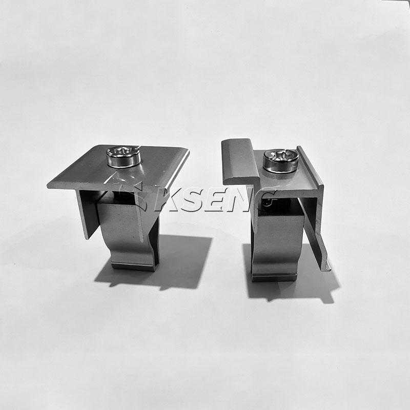 Solar Mid Clamp & End Clamp Set Roof solar mounting system| KSENG Solar mid clamp and end clamp set for solar panel roof mounting system