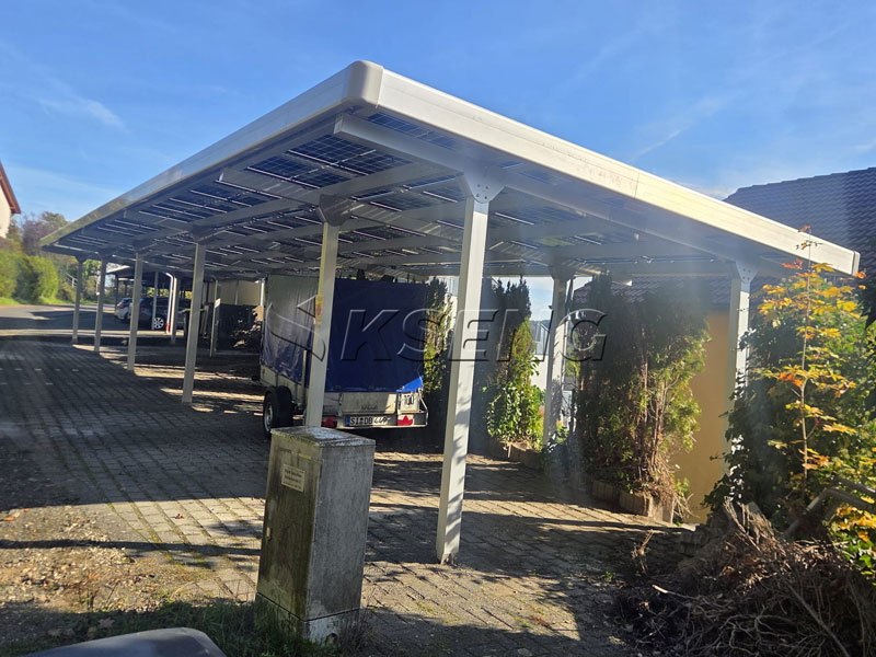 Commercial Aluminum Solar Carport Structure Aluminum-mounting-structure-for-a-commercial-solar-carport