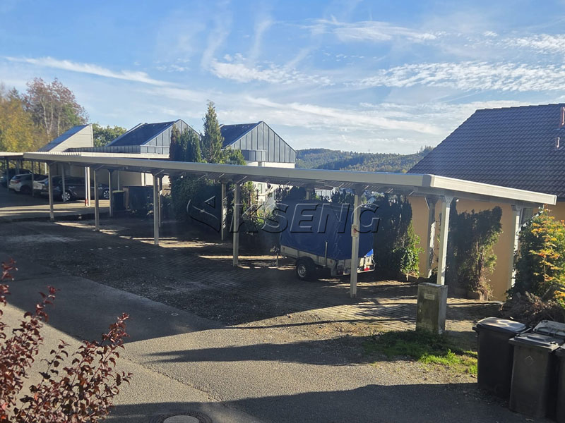 Community Commercial Solar Carport Parking Commercial-solar-carport-providing-covered-parking-for-a-shared-community-facility
