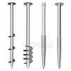 Customized Galvanized Steel Ground Screw Piles For Solar Mounting System Earth Ground Screw Anchor