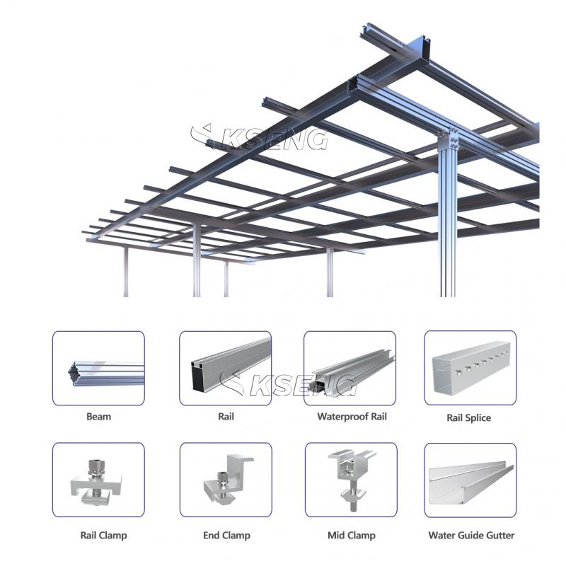 Custom China Wholesale Waterproof Carport Mounting System Photovoltaic Solar Carport