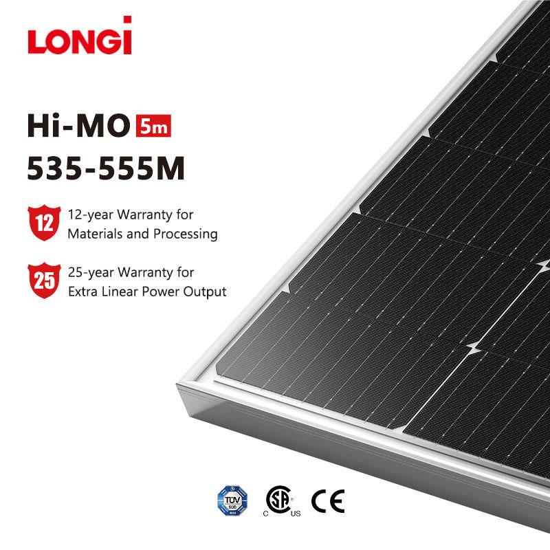 Wholesale Longi 144 Half Cell Pv Solar Power Panel Single Glass 540W 545W 550W Mono Solar Modules