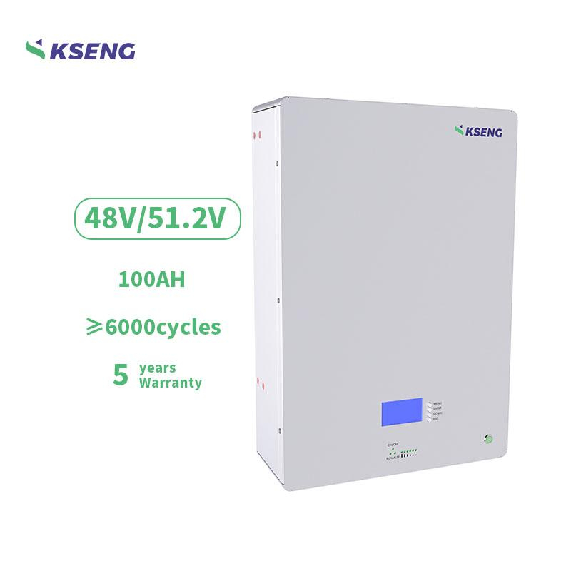 Kseng Smart BMS Powerwall Home Energy Storage Batterie 48V 100Ah 5Kwh Lithium Battery For Solar System