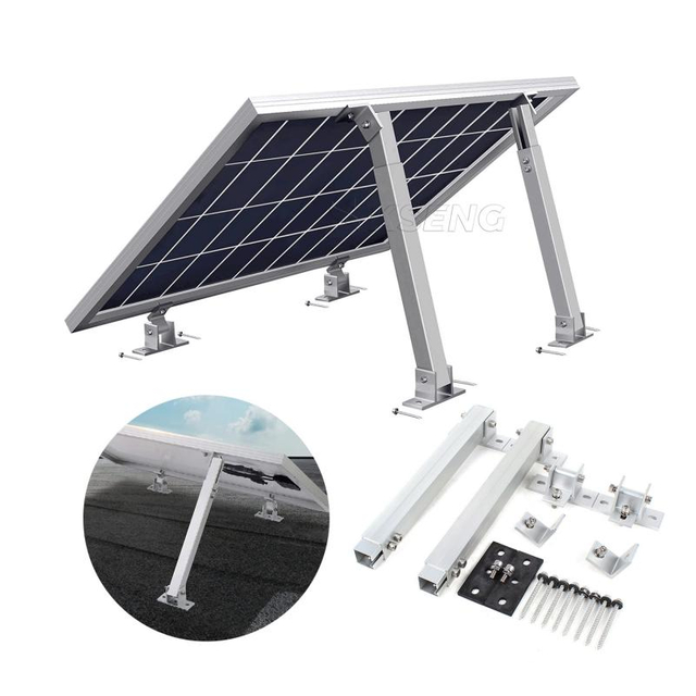 Adjustable Angle Solar Panel Tilt Mounting Brackets Aluminium Frame PV Panel Stand Racking Structure For One Panels