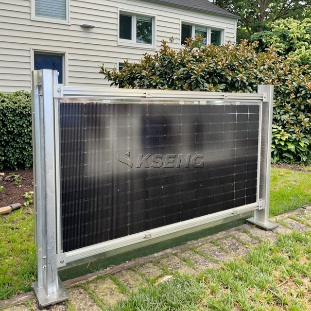 Ground Vertical Mounting System Solar Panels For Garden Fence