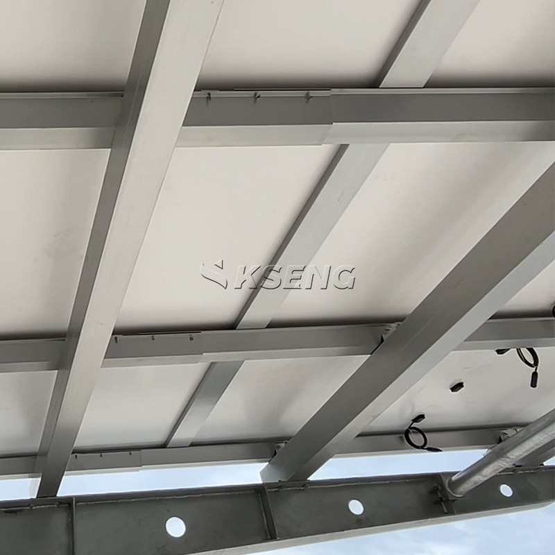 Carbon Steel Single Cantilever Waterproof Solar Carport