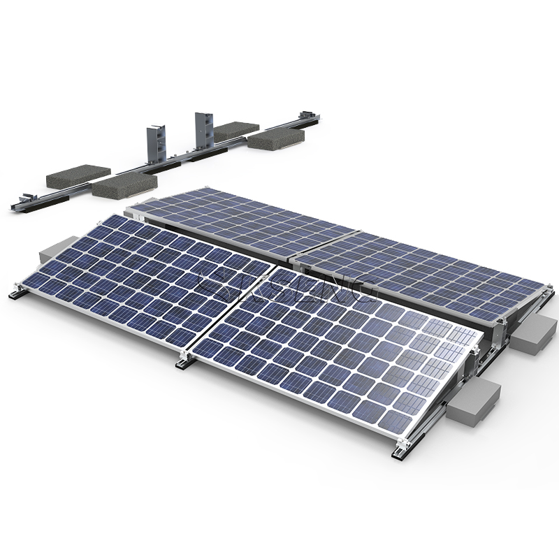 solar ballasted roof mounting system