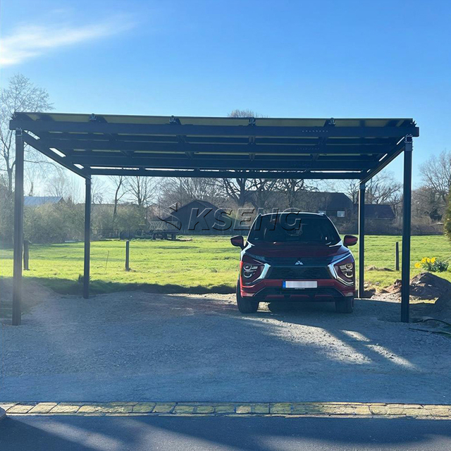 High-Quality Stylish Black Solar Carport