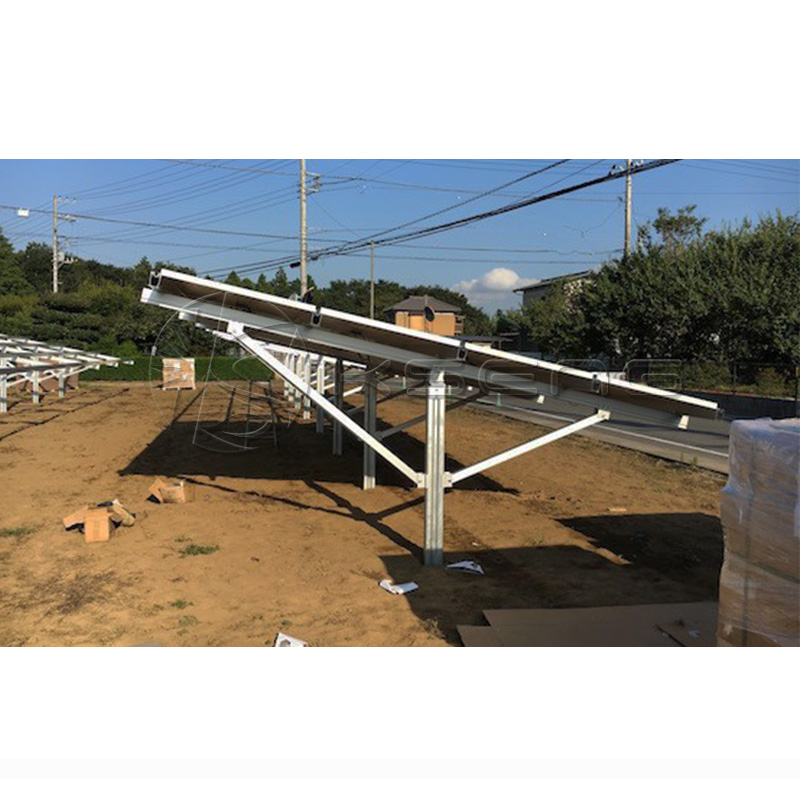 High Strength Solar Panel Pile Ground Mounting System Solar Structure