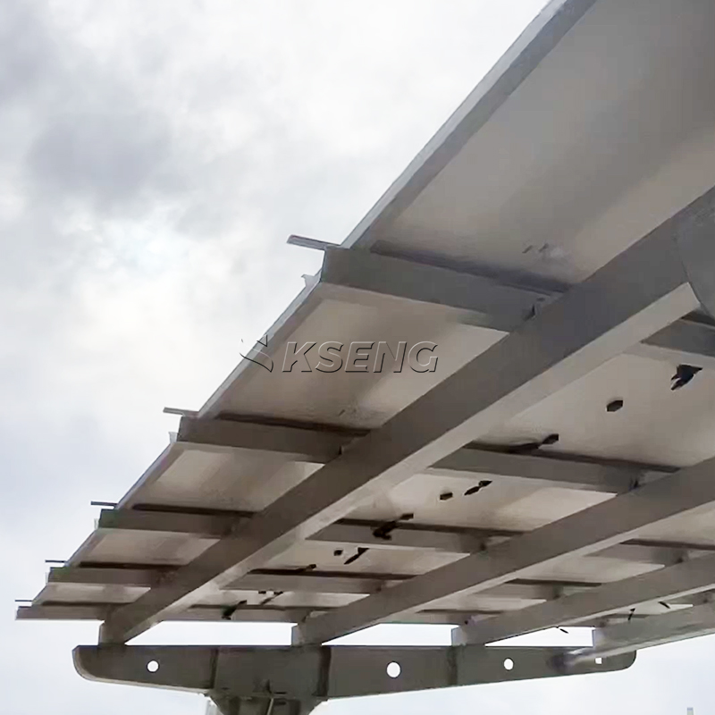Carbon Steel Single Cantilever Waterproof Solar Carport