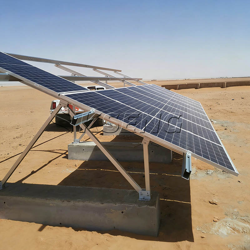Kseng AL6005-T5 Concrete Foundation Solar Mounting Structure