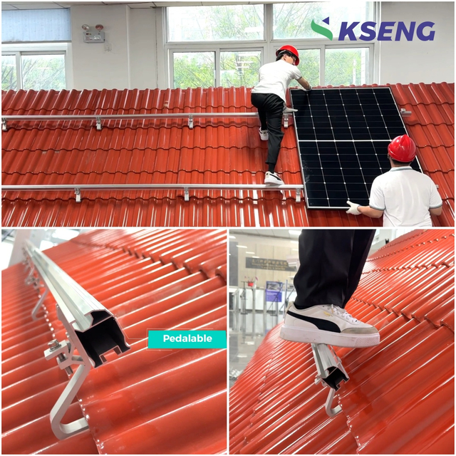  Tile Roof PV Structure Solar Panel Roof Mounting Systems