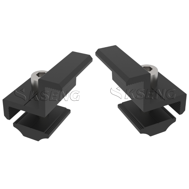 Kseng Aluminum Black Solar End Clamp for Solar Panel Mounting