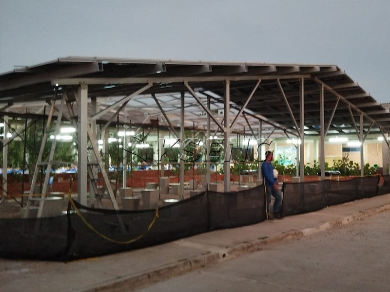 Solar Carport Structure in Colombia