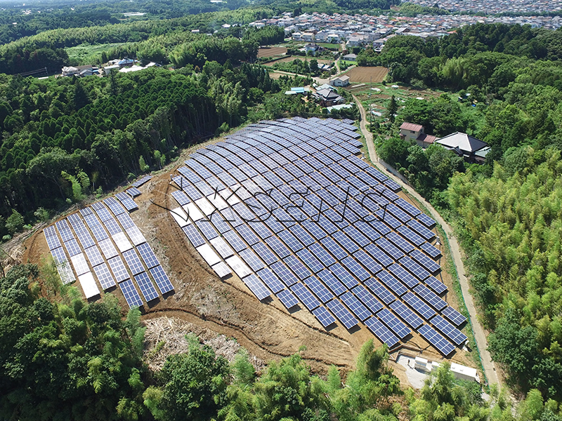 Japan Chiba-ken Solar Panel Ground Mounting system 1MW