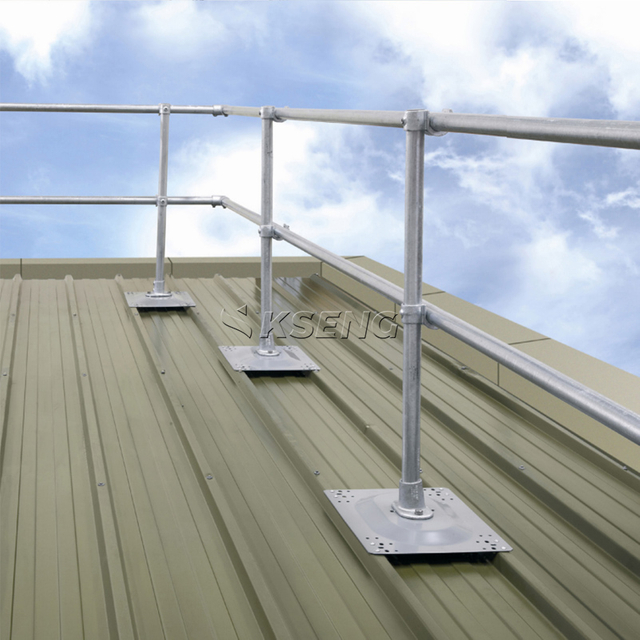 Roof Safety Railing Edge Protection Handrails Rooftop Guardrail System with Safety Gate 