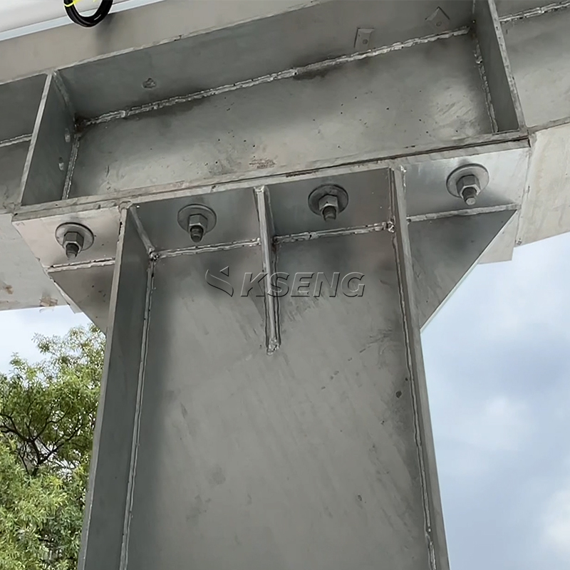 Carbon Steel Single Cantilever Waterproof Solar Carport