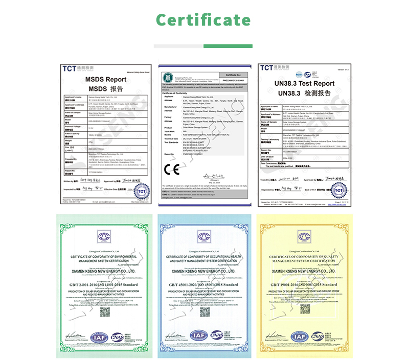 lithium Battery Certificate