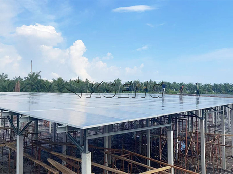 Kseng 1MW Fish-Solar Complementary Project in Malaysia - Zinc-Aluminum-Magnesium Solar Bracket Installation.jpg