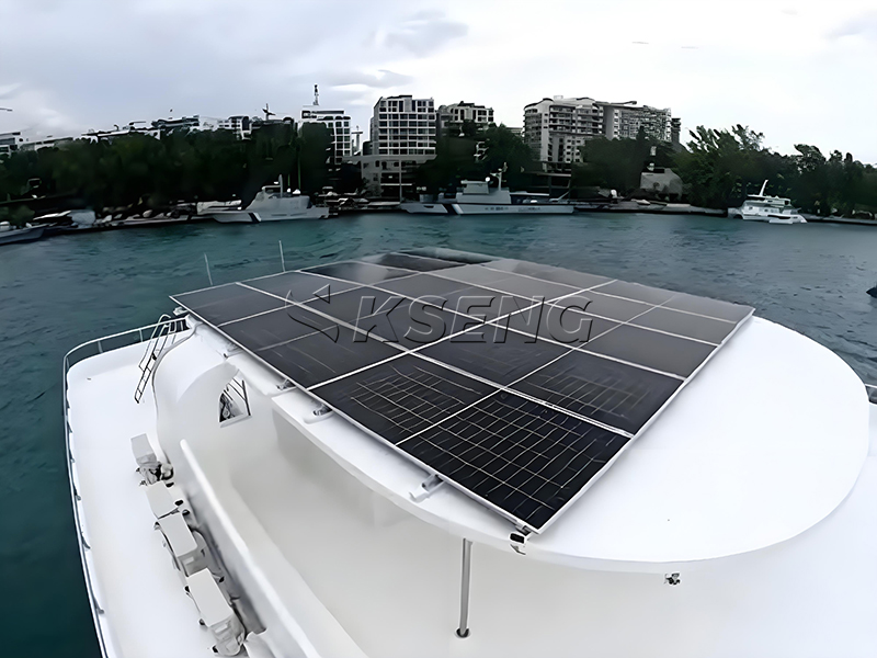 Kseng Mini Rail Solar Mounts Power 12kW Yacht Installation in Maldives