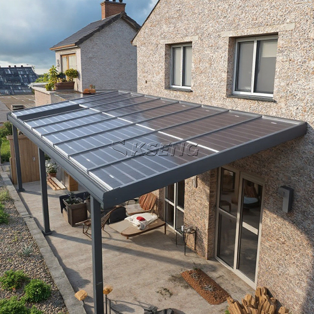 Aluminium Wall-Mounted Solar Carport