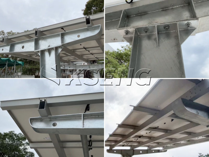 Commercial carbon steel solar parking lot