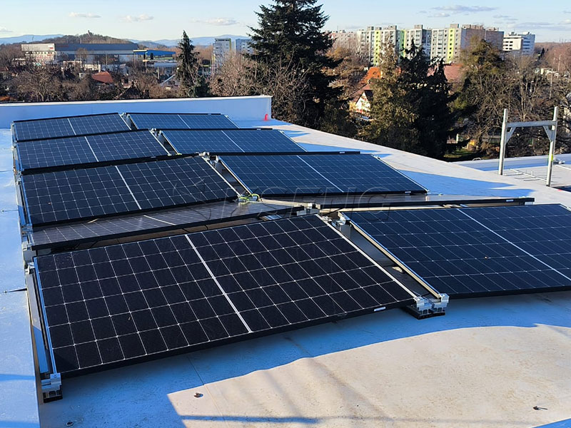 Commercial-flat-roof-solar-panel-mounting-structure