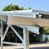 Reinforced aluminum solar carport beams columns and diagonal braces