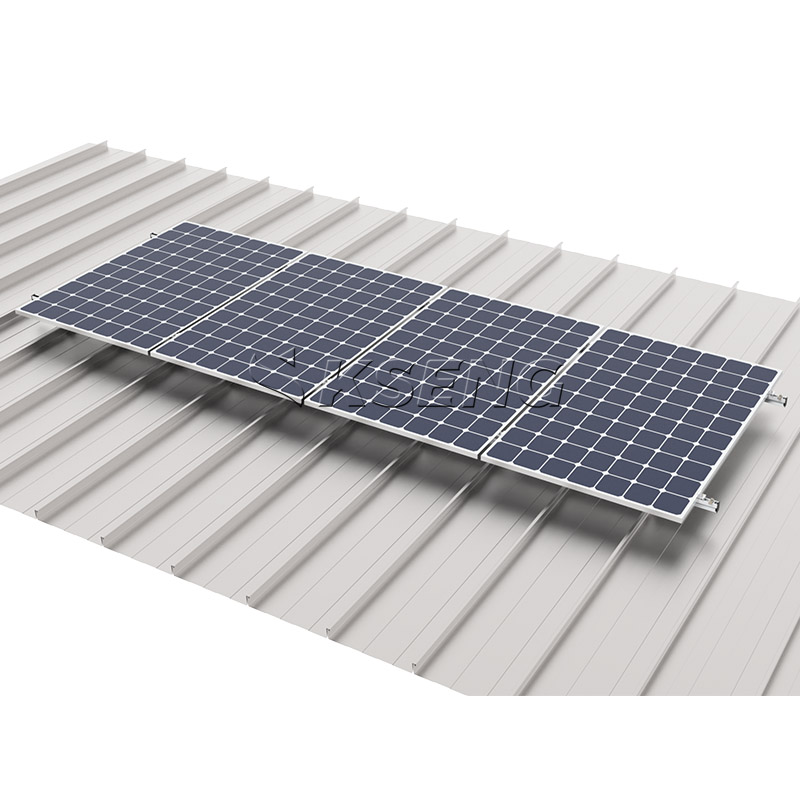 KSENG Solar Mount Installed On Commercial Standing Seam Metal Roof