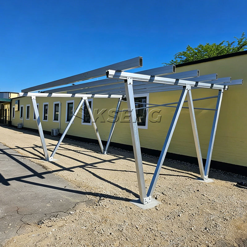 W-Type Solar Carport Bracket Integrated Waterproof Drainage Structure W-type-solar-carport-bracket-leak-proof-drainage-system-Austria-residential-use