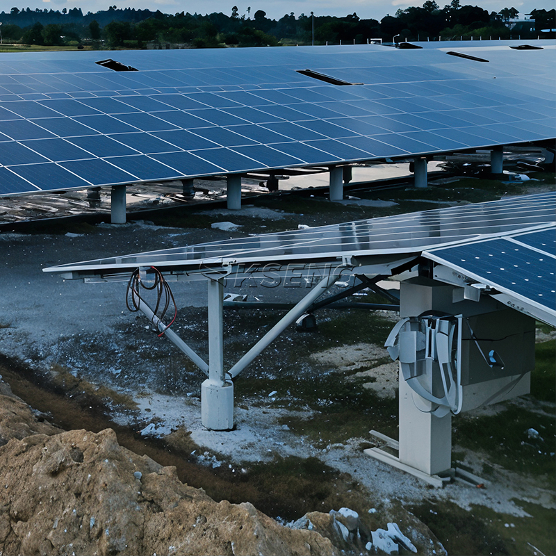 Hot-dip galvanized steel solar ground mounting structure in photovoltaic power plant
