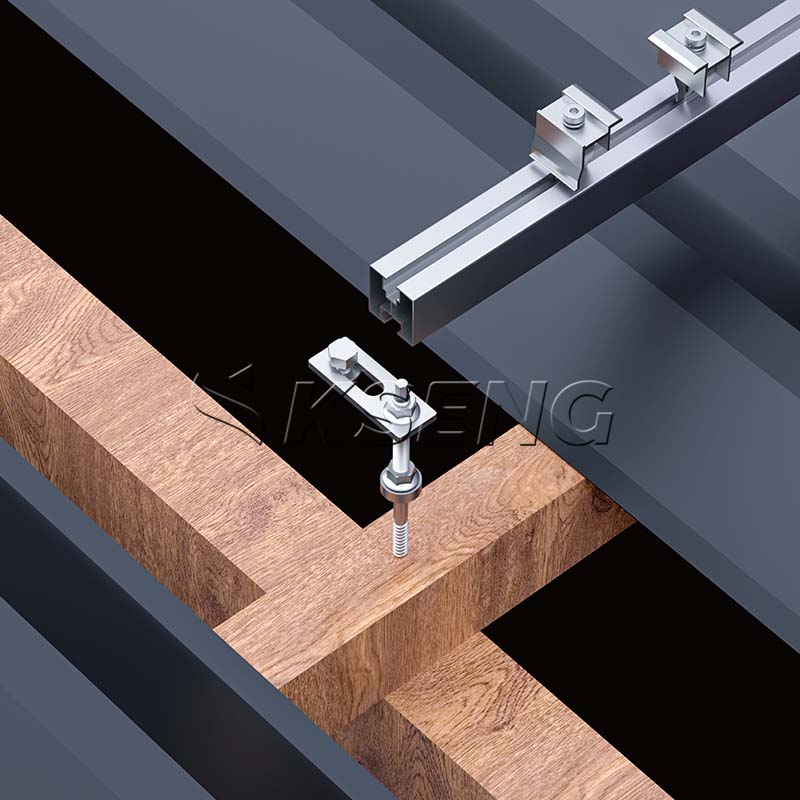 Complete KSENG hanger bolt solar mounting hardware kit for commercial industrial metal roof 