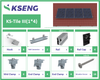Kseng R061 tile roof solar mounting system with HA-1101 roof hook and mounting components