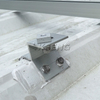 Close-up of AL6005-T5 aluminum drill trapezoidal roof solar clamp folded structure
