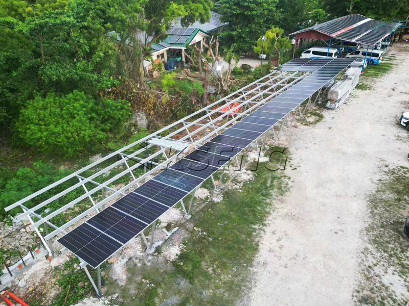 Kseng-W-type-solar-carport-mounting-system-with-aluminum-structure-in-the-Philippines