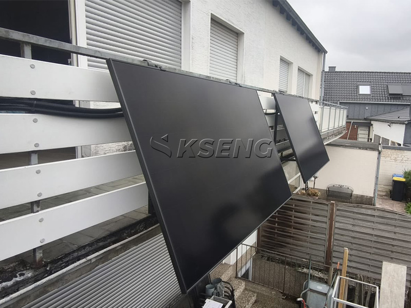 German Balcony & Flat Roof Solar Installation Project | KSENG Universal Easy Solar Bracket Lite In Stock EU Warehouse