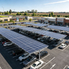 Large Commercial Waterproof Carbon Steel T Solar Carport Structure with High-Strength Q235B