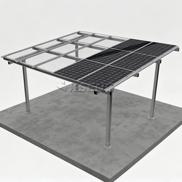 Eu Stock Durable Aluminum Solar Carport with 10-Year Warranty 