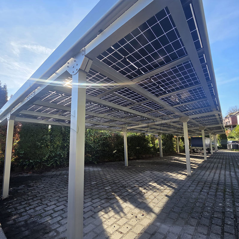 Close-up-view-of-an-aluminum-solar-carport-mounting-structure-by-Kseng