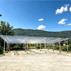 Aluminum solar carport structure with triangular diagonal braces