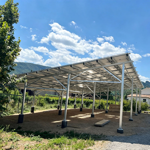 Aluminum Solar Carport Mounting System with Reinforced Diagonal Bracing