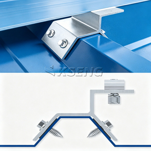 Kseng AL6005-T5 drill type trapezoidal metal roof solar clamp with SUS304 stainless steel fasteners
