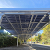 Aluminum alloy columns and main beams of a solar carport mounting structure
